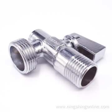 Chrome brass angle valve with filter